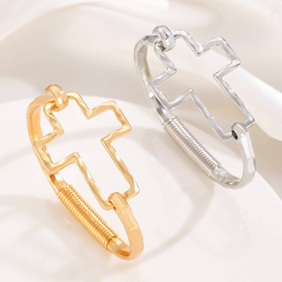 OPEN CROSS BANGLE