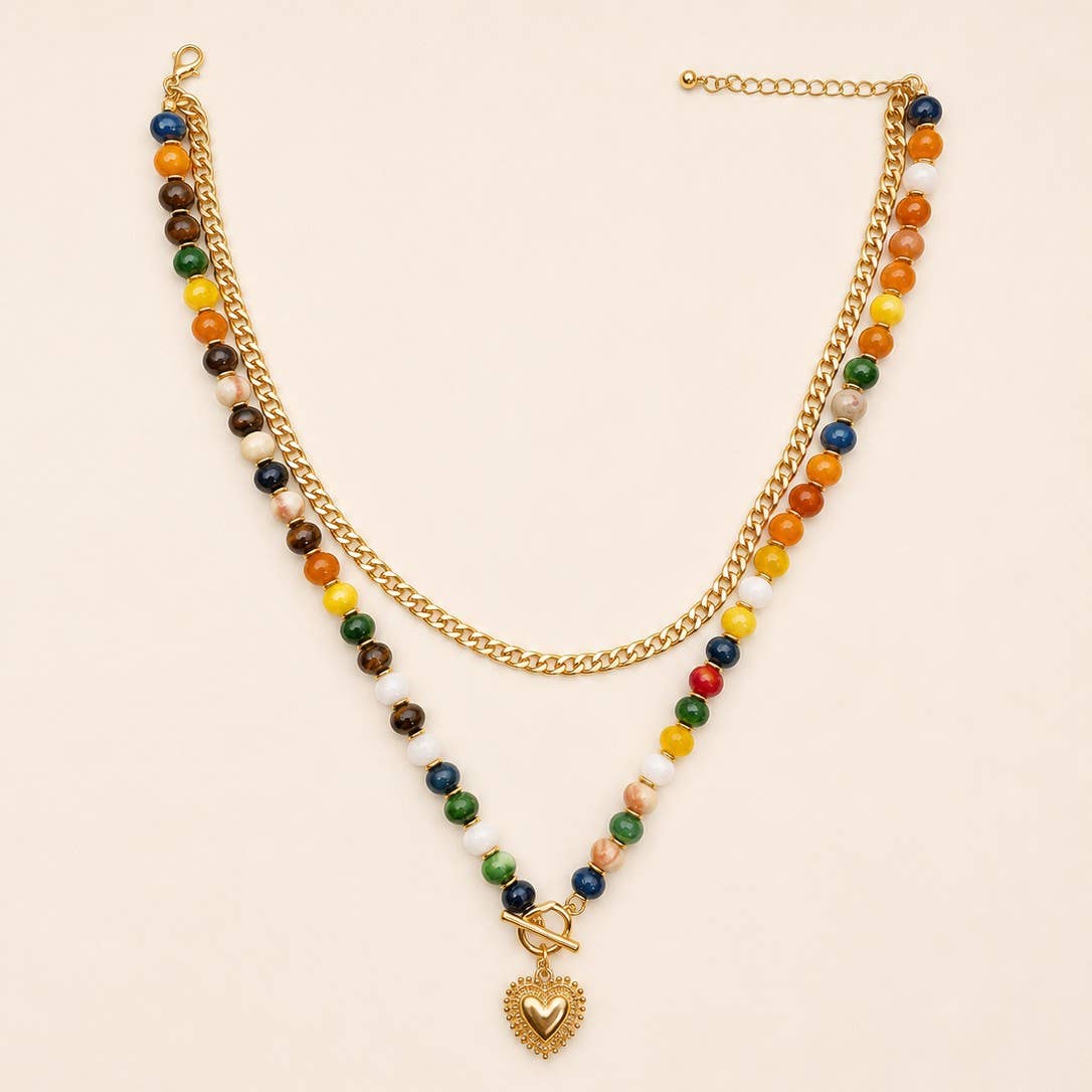 MULTI BEADED NECKLACE