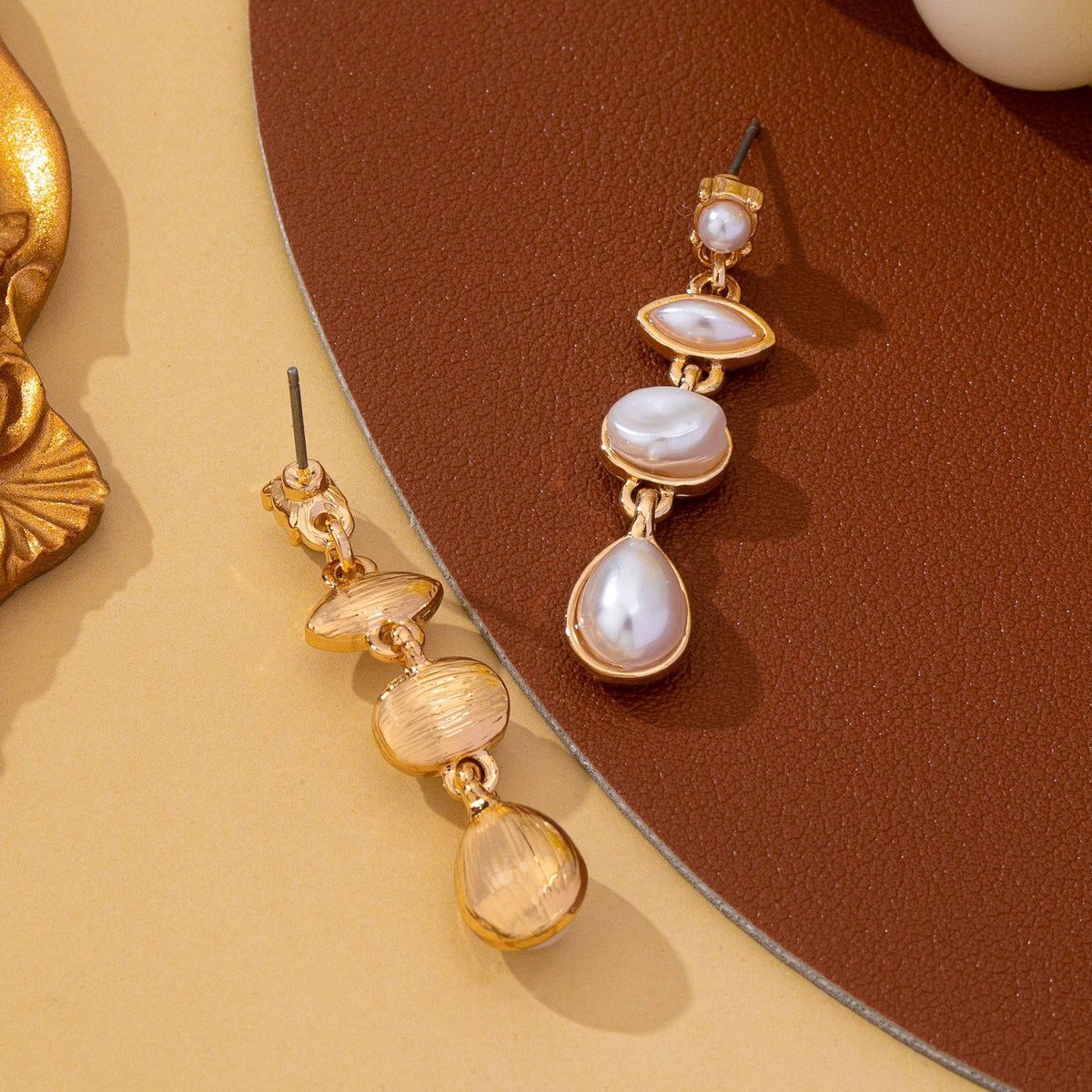 Pearl Tiered Drop Earrings