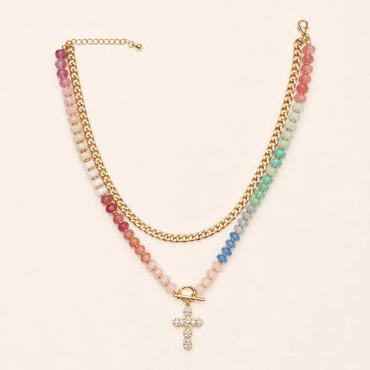 MULTI BEADED NECKLACE