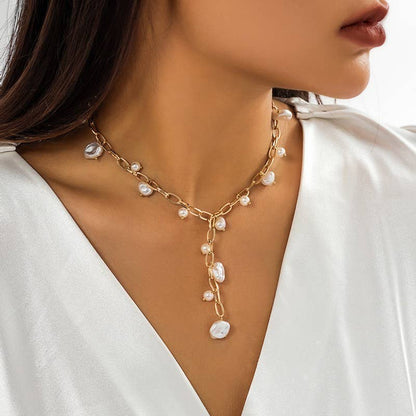 BOHO Y PEARL NECKLACE