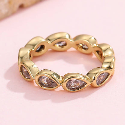 Gold Multi-Shape Eternity Stack Rings