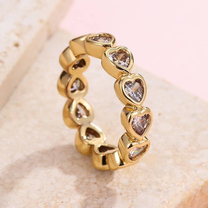 Gold Multi-Shape Eternity Stack Rings