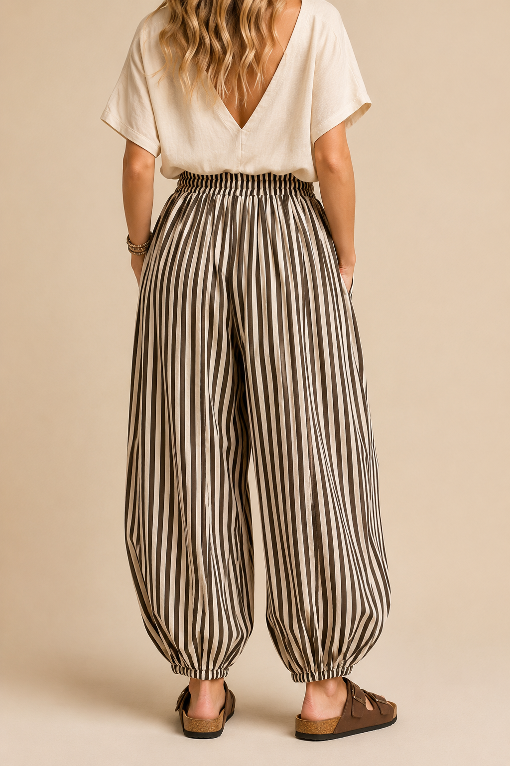 The Free-Spirited Stripe Balloon Pants