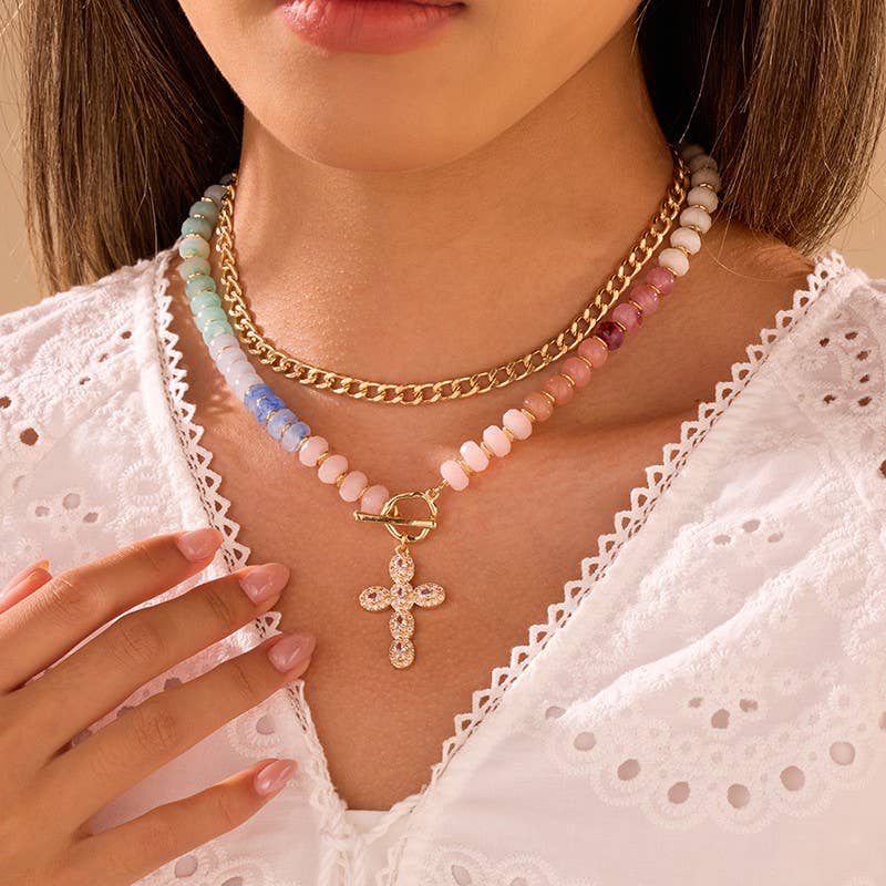 MULTI BEADED NECKLACE