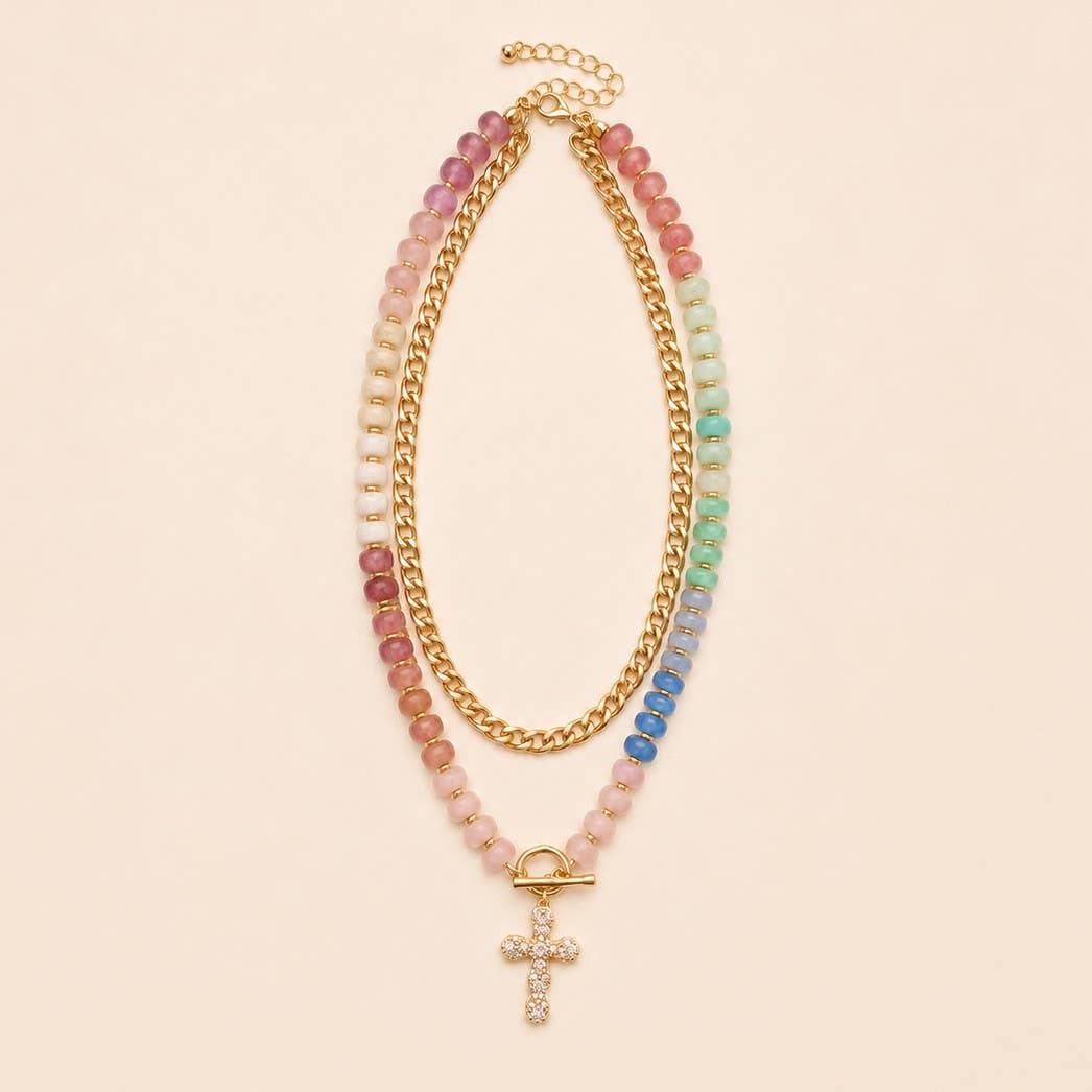 MULTI BEADED NECKLACE