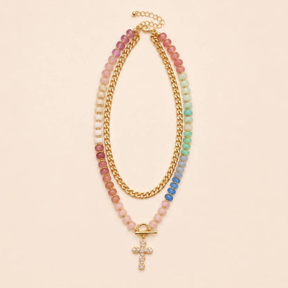 MULTI BEADED NECKLACE