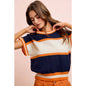 GAMEDAY THEME COLORBLOCK REALXED FIT KNIT TOP