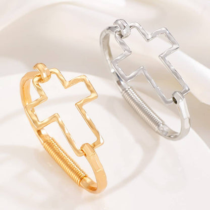 OPEN CROSS BANGLE