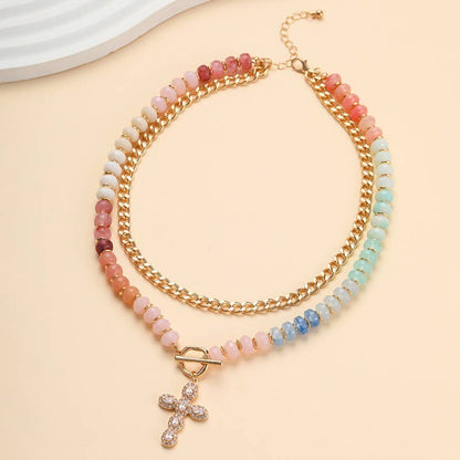 MULTI BEADED NECKLACE