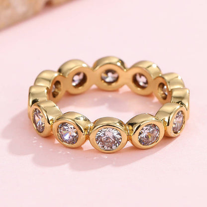 Gold Multi-Shape Eternity Stack Rings