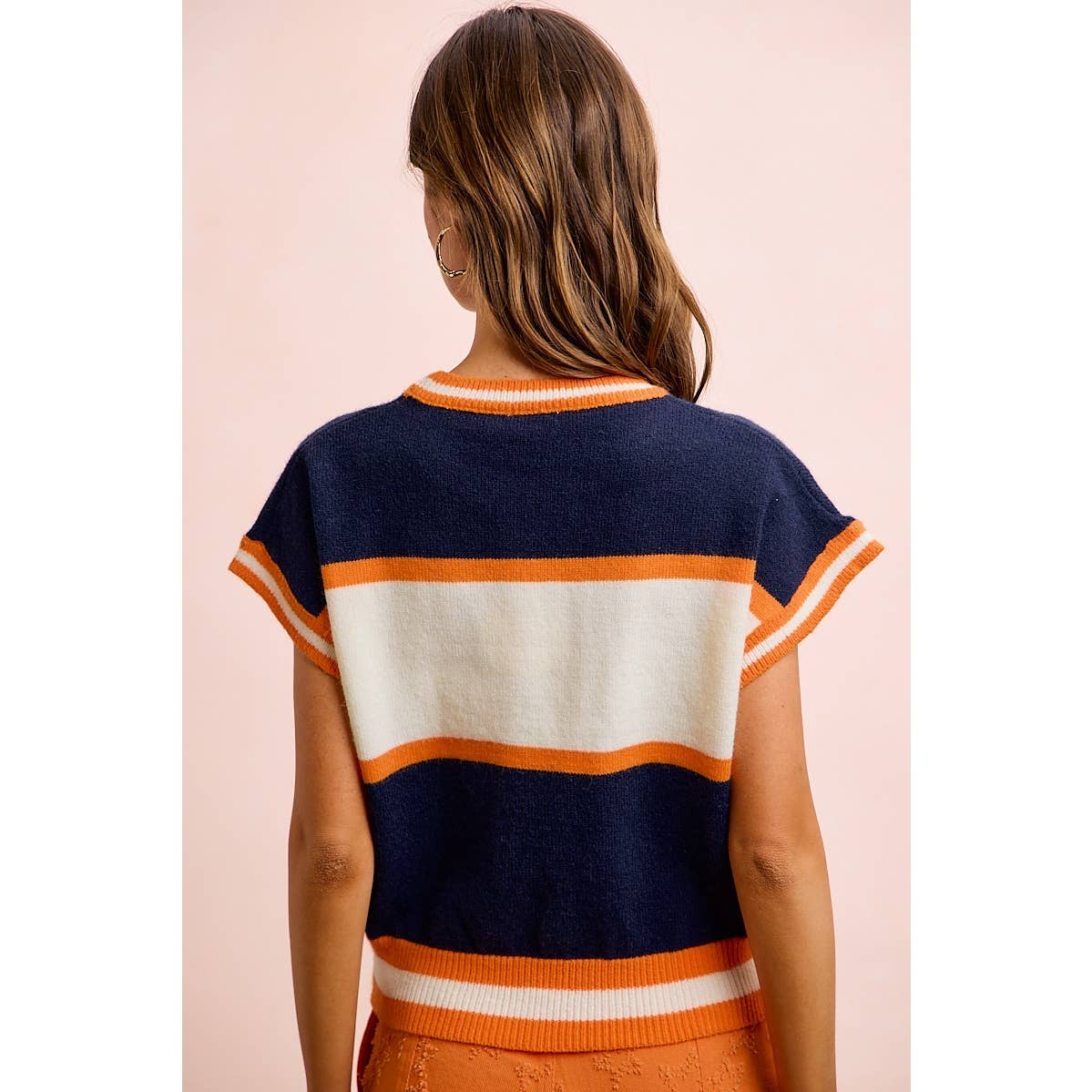 GAMEDAY THEME COLORBLOCK REALXED FIT KNIT TOP