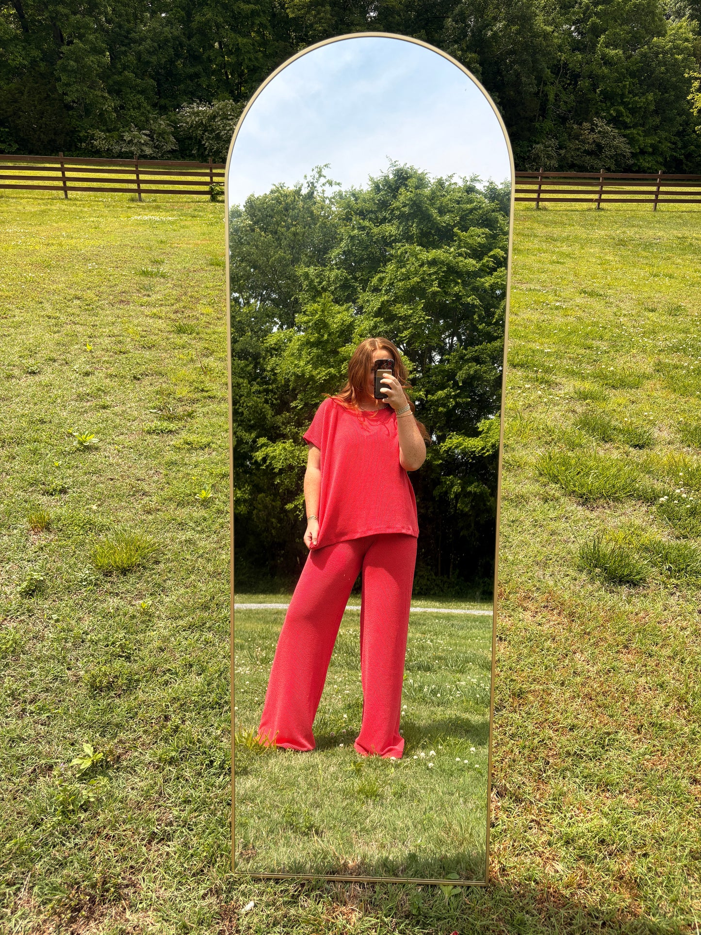 Zenana Ribbed 2-Piece Pants Set