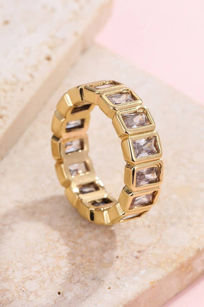 Gold Multi-Shape Eternity Stack Rings