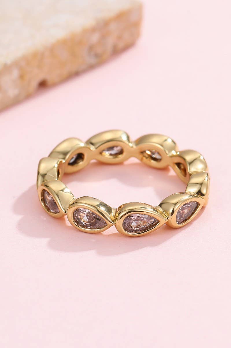 Gold Multi-Shape Eternity Stack Rings