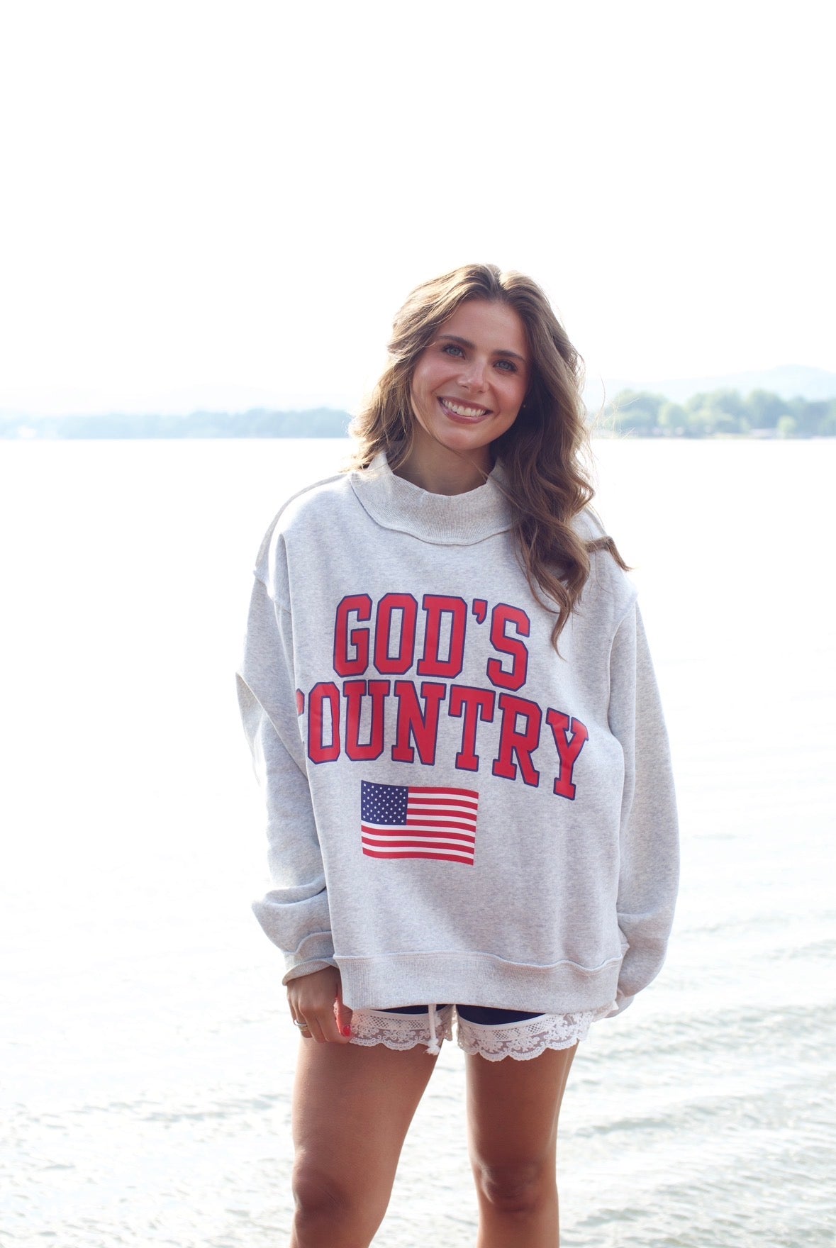 God's Country Reversible Mock-neck Sweatshirt