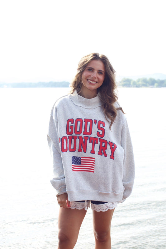 God's Country Reversible Mock-neck Sweatshirt