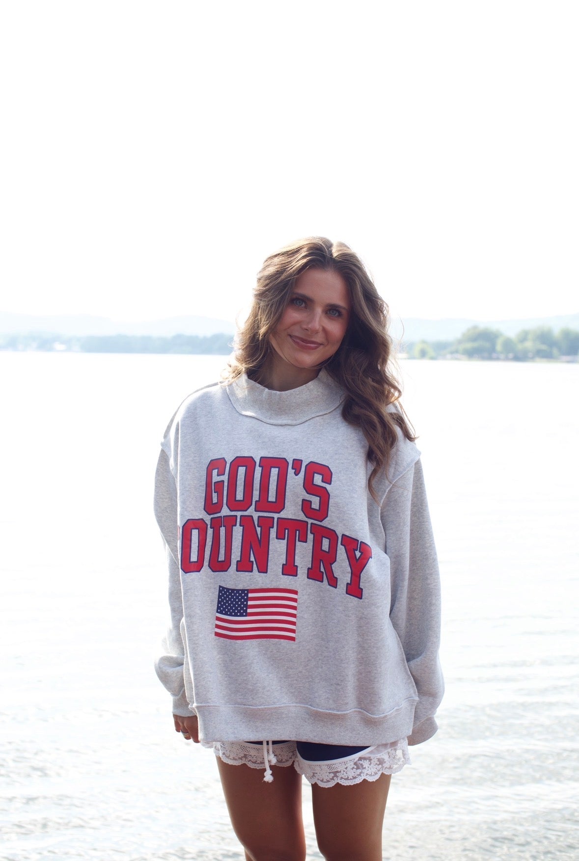 God's Country Reversible Mock-neck Sweatshirt