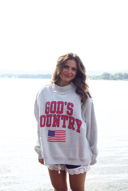 God's Country Reversible Mock-neck Sweatshirt