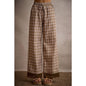 PLAID CHECK WIDE LEG PANTS