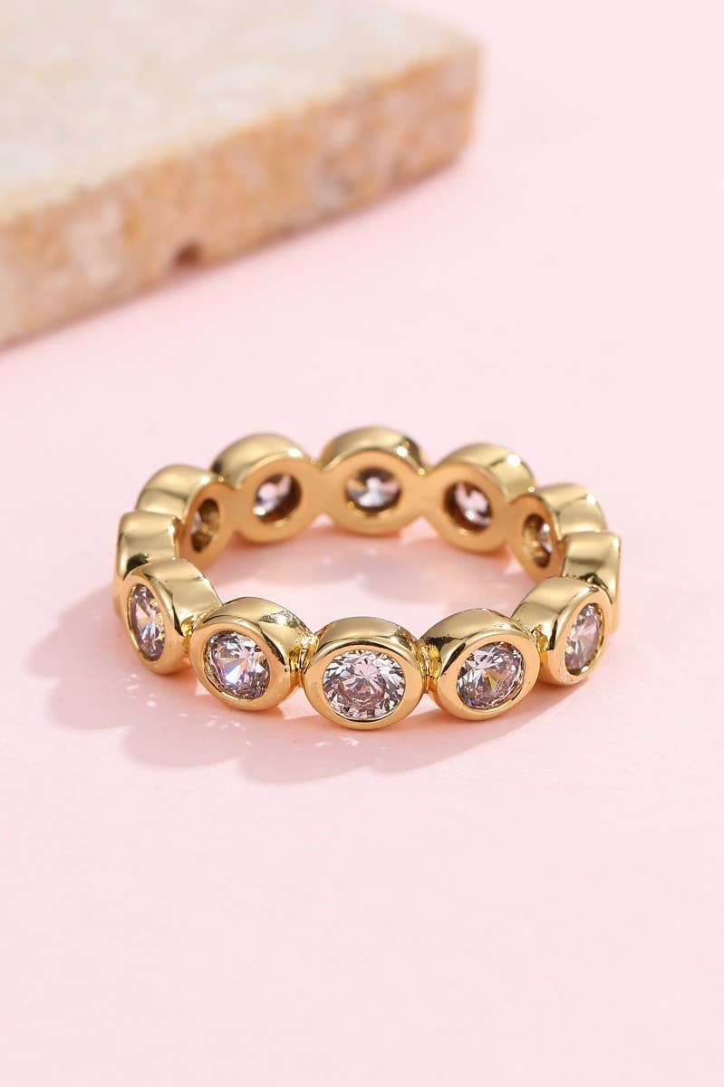 Gold Multi-Shape Eternity Stack Rings