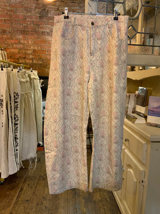 The Vintage Rose Denim Pants