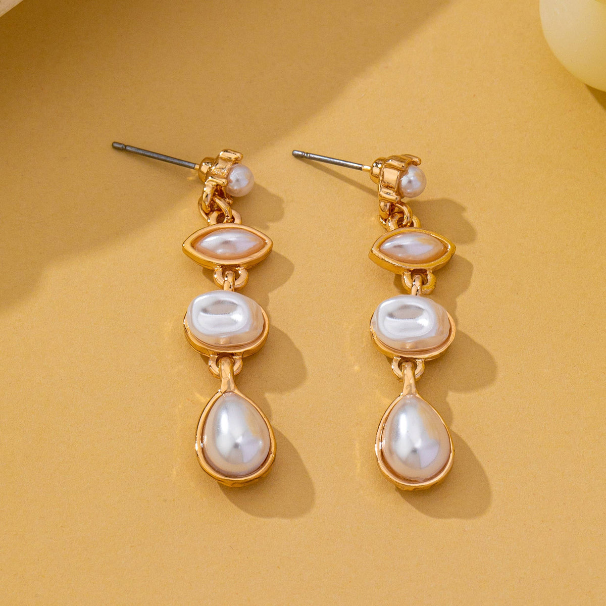 Pearl Tiered Drop Earrings
