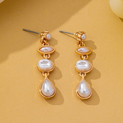 Pearl Tiered Drop Earrings