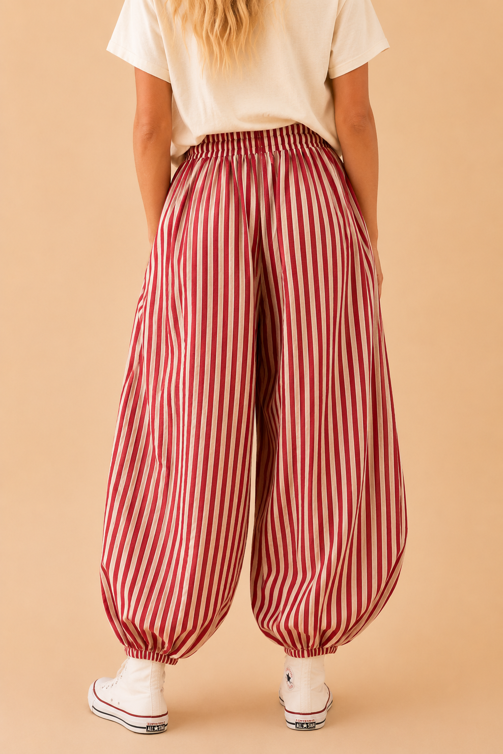The Free-Spirited Stripe Balloon Pants