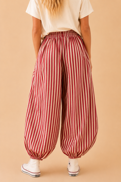 The Free-Spirited Stripe Balloon Pants