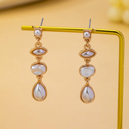 Pearl Tiered Drop Earrings
