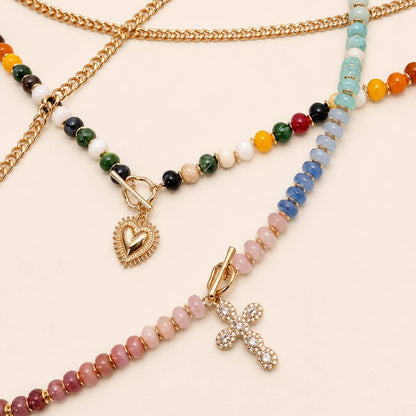 MULTI BEADED NECKLACE