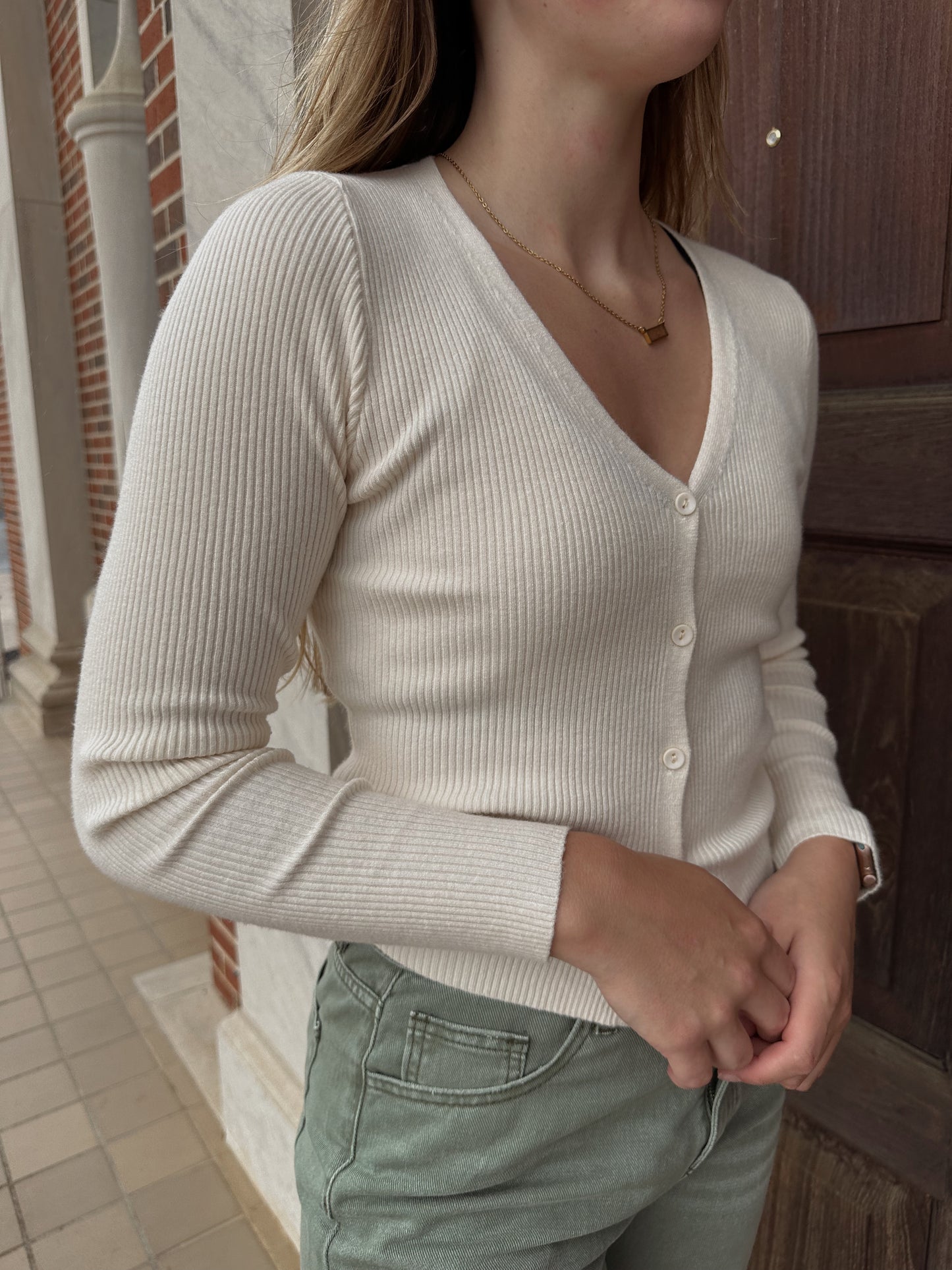 Soft Knit Cream Cardigan