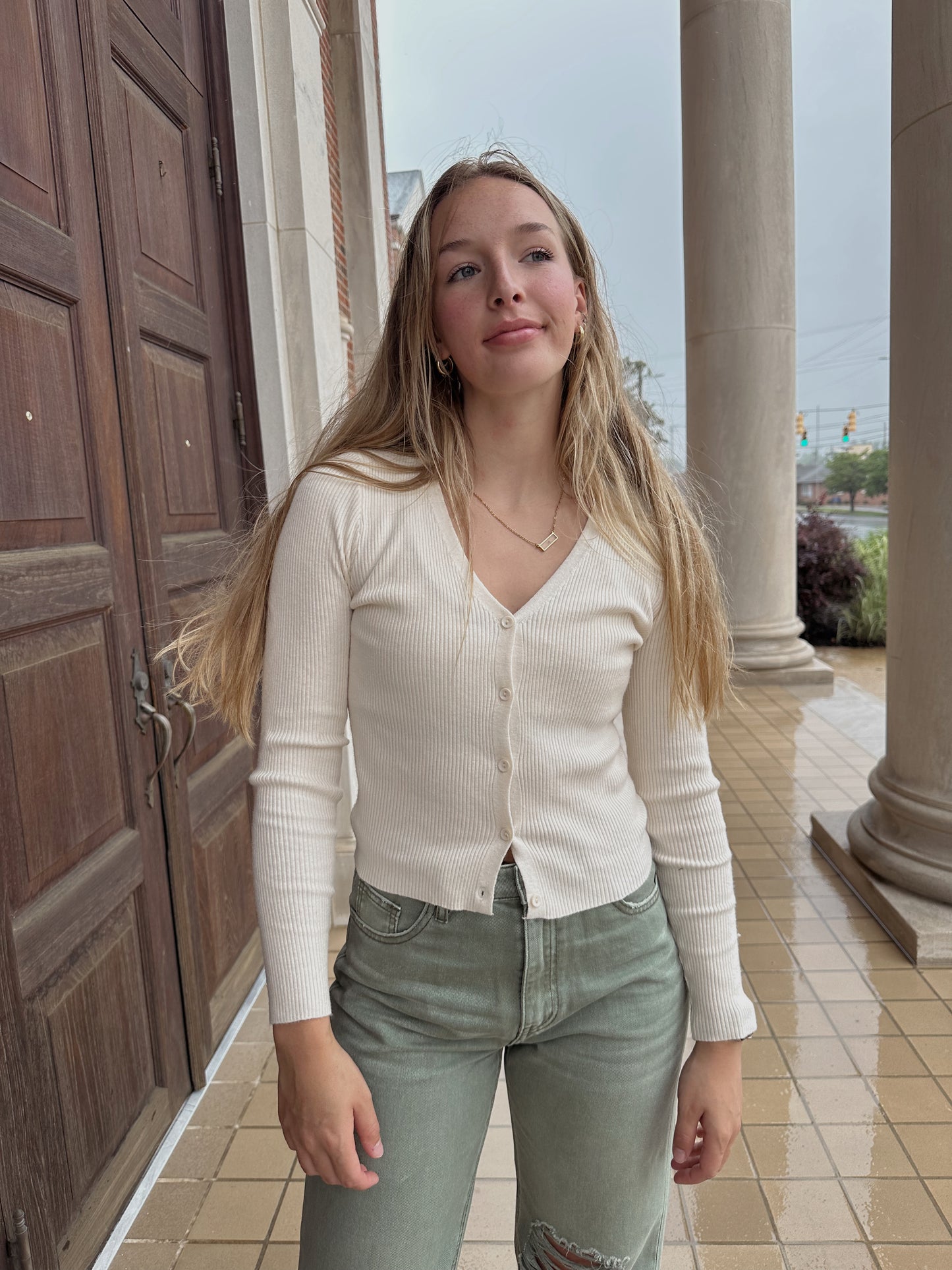 Soft Knit Cream Cardigan