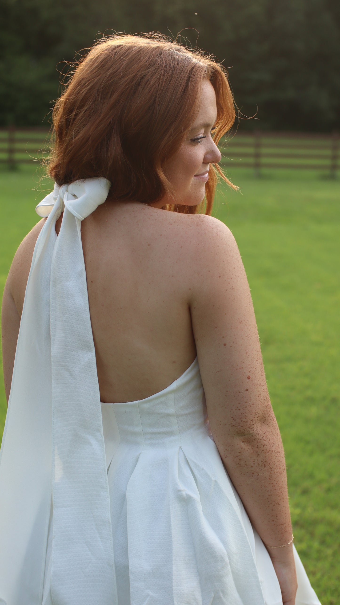 White Crossover Dress